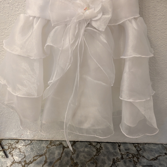 Kids Collection Elegant White Ruffled Dress Toddler 2t Girls - Picture 7 of 8